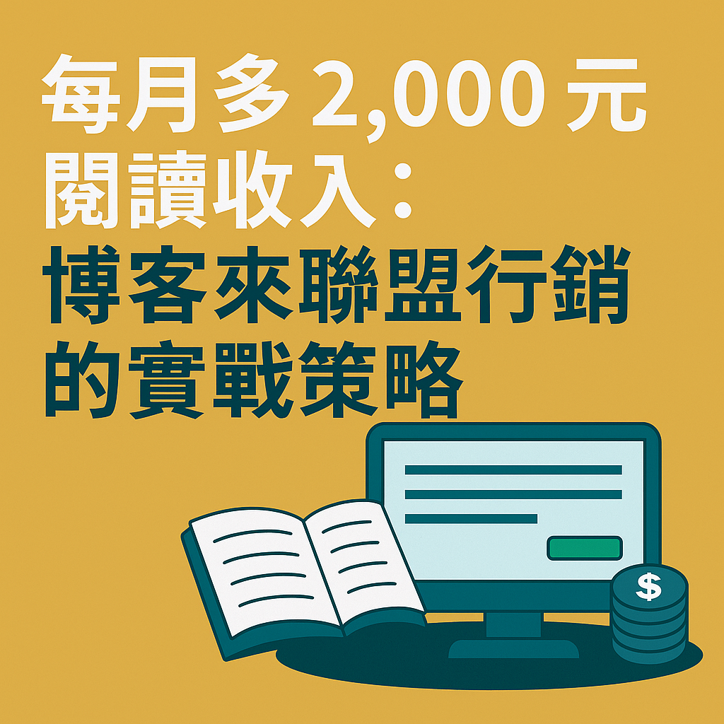 每月多 2,000 元閱讀收入：博客來聯盟行銷的實戰策略 封面圖