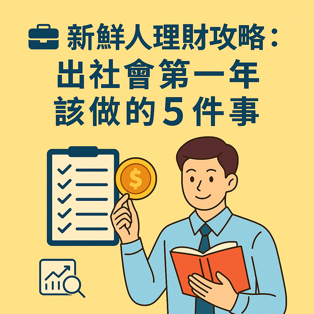 💼 新鮮人理財攻略：出社會第一年該做的5件事 封面圖