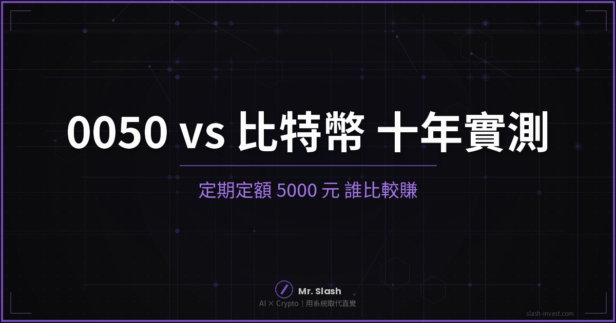 0050 vs 比特幣 十年實測封面圖