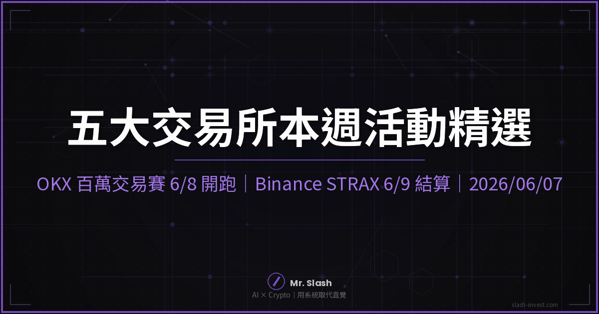 五大交易所本週活動精選｜2026/06/07