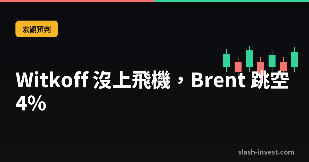 Witkoff 沒上飛機,Brent 跳空 4%|slash-invest