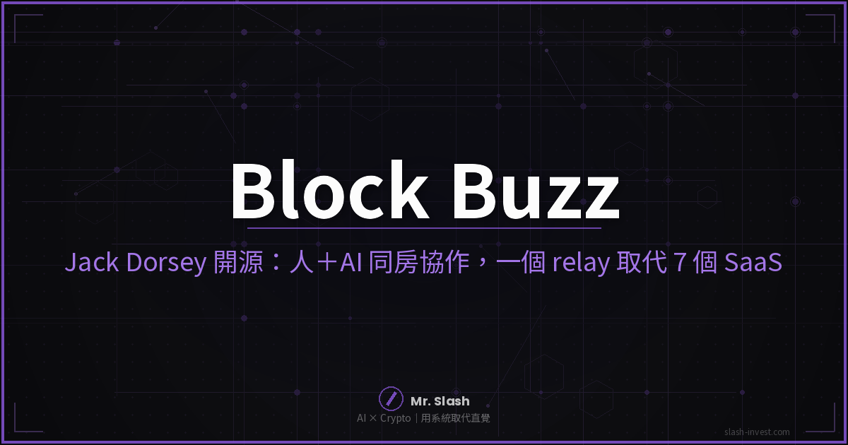 Block Buzz:Jack Dorsey 開源的人+AI 同房協作工作台