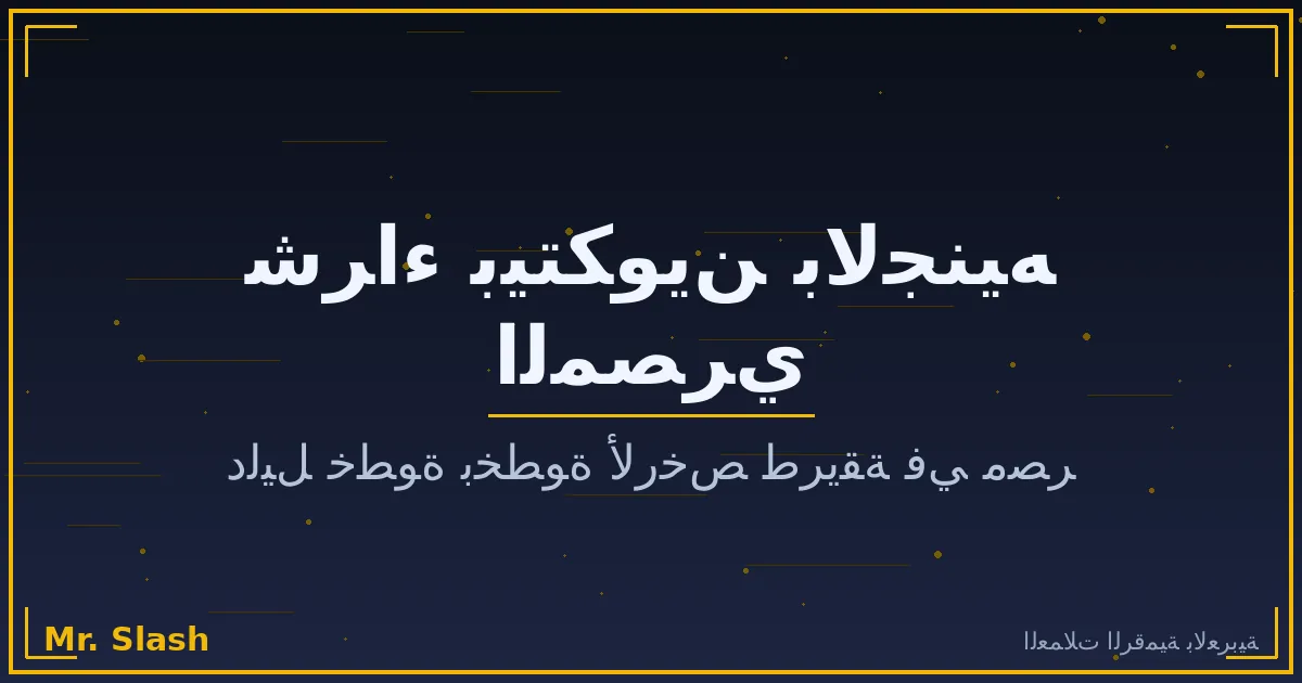 شراء بيتكوين بالجنيه المصري 2026: دليل خطوة بخطوة لأرخص طريقة في مصر
