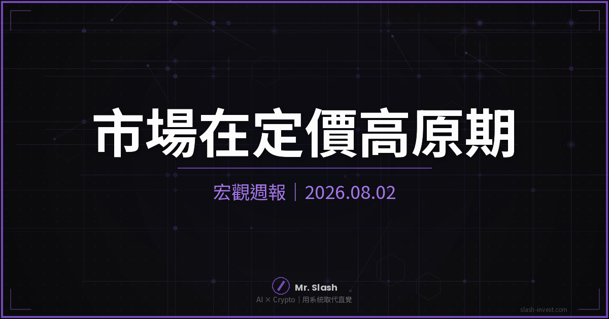 那指 −3.2%、道瓊四連紅、BTC 破箱底：七月分數表指向同一個答案