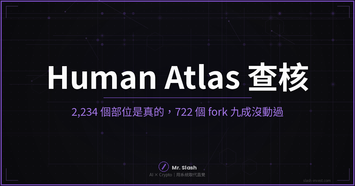 Human Atlas 開源人體圖譜查核：2,234 個部位是真的，722 個 fork 有九成沒動過